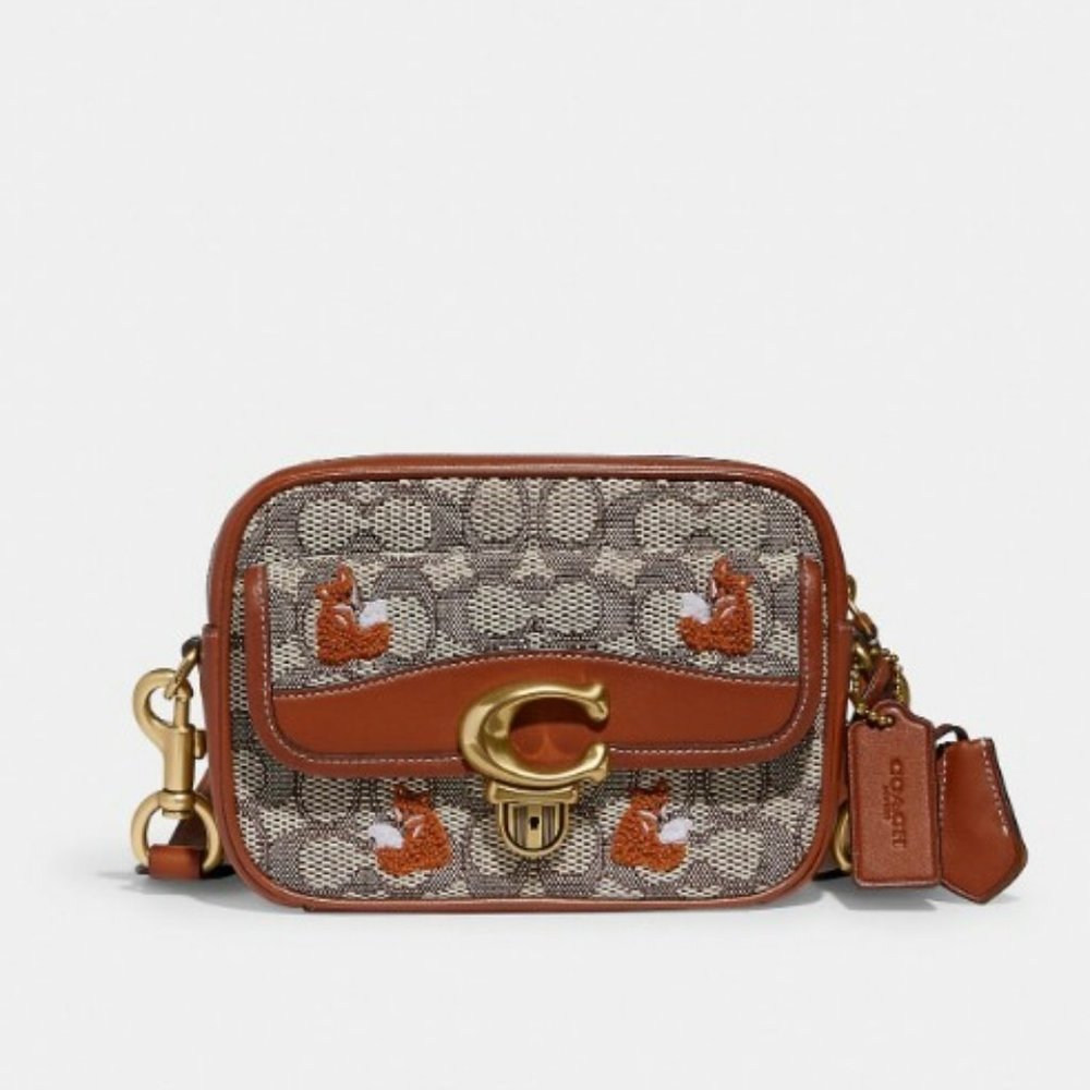 COACH Studio 18 Signature Textile Jacquard with Creatures (Fox)